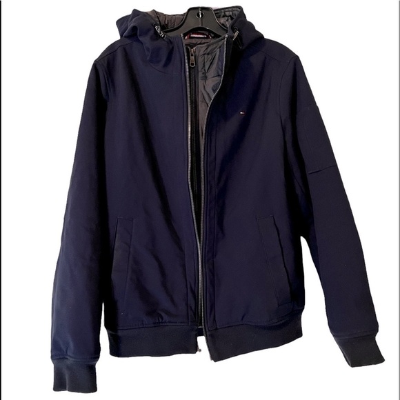 Men’s Tommy Hilfiger Hooded Jacket Size Small Blue - Picture 2 of 7